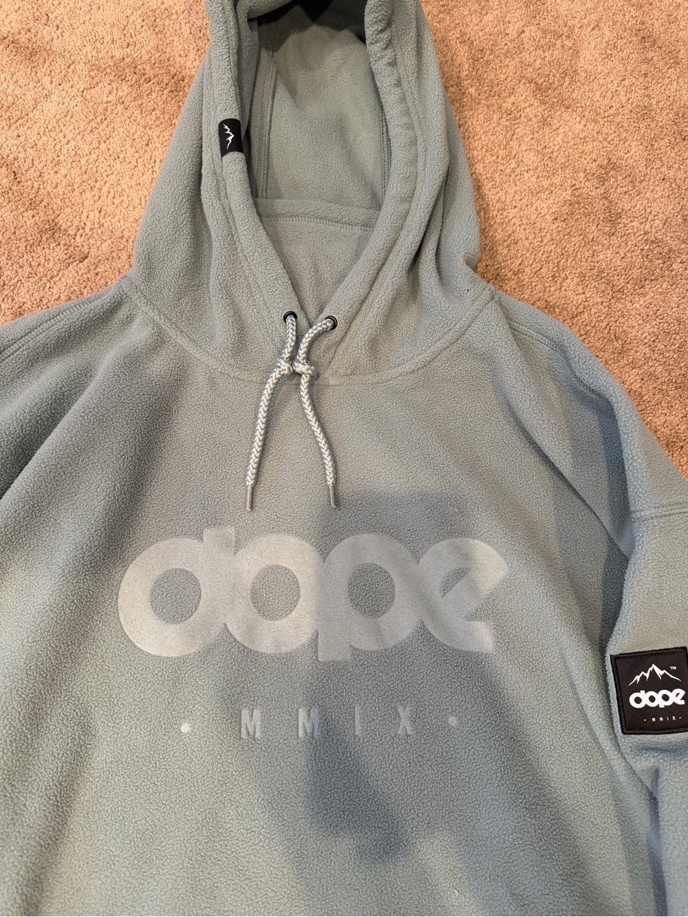 DOPE Sage Green Fleece Pullover Hoodie - Picture 2 of 5